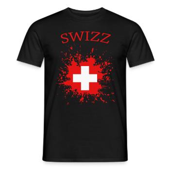 Schweiz, schweizer Flagge - Männer T-Shirt - Schwarz - Vorne - AI Model Male 178 light (178cm)