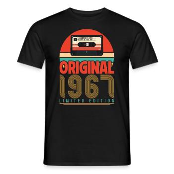 Jahrgang 1967 Jubiläumsgeschenk. Retro 1967. - Männer T-Shirt - Schwarz - Vorne - AI Model Male 178 light (178cm)