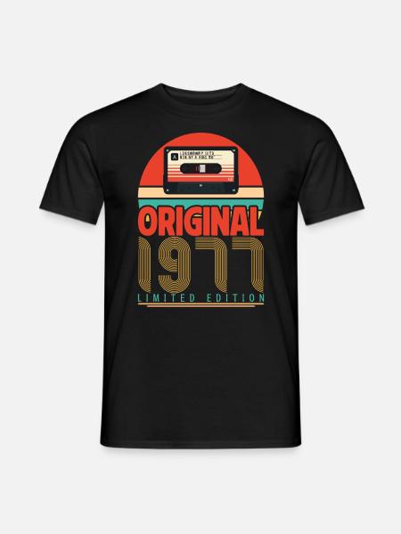 Vintage 1977 Geburtstagsgeschenk. Retro 1977. - Männer T-Shirt - Schwarz