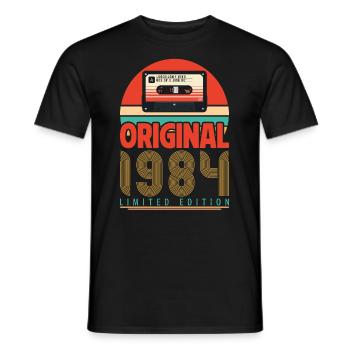 Vintage 1984 Geburtstagsgeschenk. Retro 1984. - Männer T-Shirt - Schwarz - Vorne - AI Model Male 178 light (178cm)