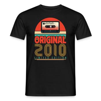 Vintage 2010 Geburtstagsgeschenk. Retro 2010. - Männer T-Shirt - Schwarz - Vorne - AI Model Male 178 light (178cm)