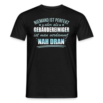 Lustige Gebäudereiniger Beruf Arbeit Reinigung - Men's T-Shirt - black - Front - AI Model Male 178 light (178cm)