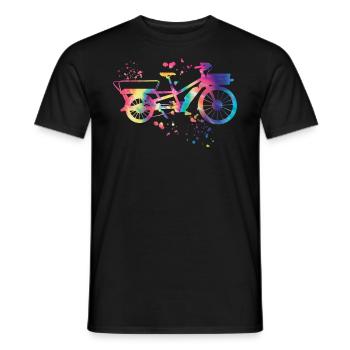Heavy Duty Bike Cargo Bike Cargo Bike Cargo Bike - Men's T-Shirt - black - Front - AI Model Male 178 light (178cm)