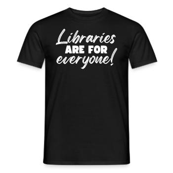 Les bibliothèques s’adressent à tous les amoureux des livres - T-shirt homme - noir - Devant - AI Model Male 178 light (178cm)