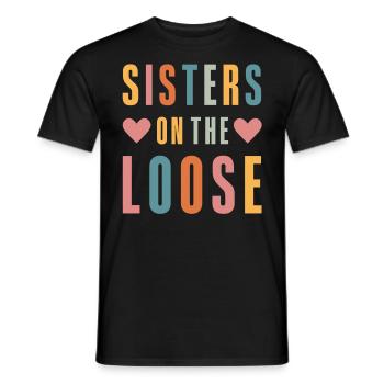 Sisters On The Loose Girls Reunion Trip - Men's T-Shirt - black - Front - AI Model Male 178 light (178cm)