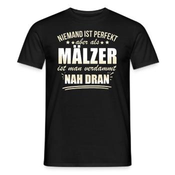 Lustige Mälzer Beruf Arbeit Zitate Verarbeitung - Men's T-Shirt - black - Front - AI Model Male 178 light (178cm)