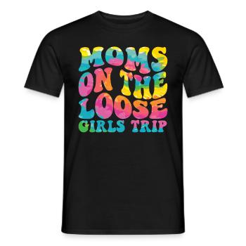 Moms On The Loose Girls Trip - Männer T-Shirt - Schwarz - Vorne - AI Model Male 178 light (178cm)