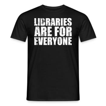 Les bibliothèques s’adressent à tous les amoureux des livres - T-shirt homme - noir - Devant - AI Model Male 178 light (178cm)