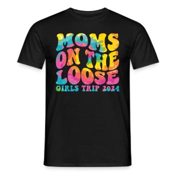 Moms On The Loose Girls Trip - Männer T-Shirt - Schwarz - Vorne - AI Model Male 178 light (178cm)