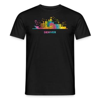 Denverites Skyline Denver - T-shirt homme - noir - Devant - AI Model Male 178 light (178cm)