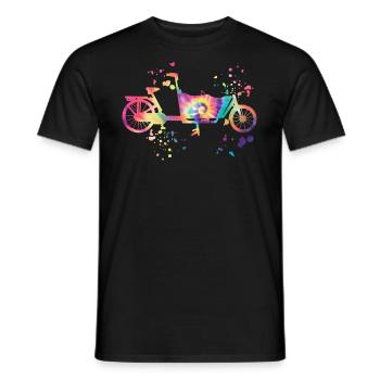 Schwerlastrad Lastenfahrrad Cargobike Lastenrad - Männer T-Shirt - Schwarz - Vorne - AI Model Male 178 light (178cm)