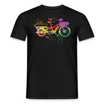 Heavy Duty Bike Cargo Bike Cargo Bike Cargo Bike - Men's T-Shirt - black - Front - AI Model Male 178 light (178cm)