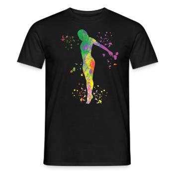 Diving Diving Synchronized Diving - Men's T-Shirt - black - Front - AI Model Male 178 light (178cm)