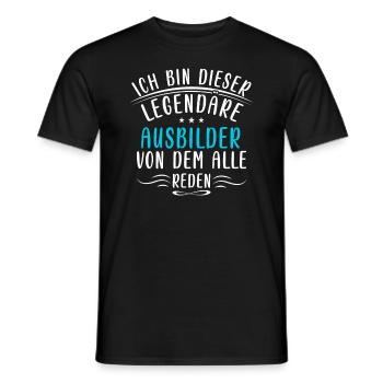 Lustige Ausbilder Sprüche Lehre Ausbildung Schüler - Männer T-Shirt - Schwarz - Vorne - AI Model Male 178 light (178cm)
