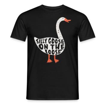 Die Dumme Gans Auf Freiem Fuß - Männer T-Shirt - Schwarz - Vorne - AI Model Male 178 light (178cm)