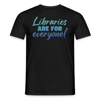 Libraries are for everyone to read - Men's T-Shirt - black - Front - AI Model Male 178 light (178cm)