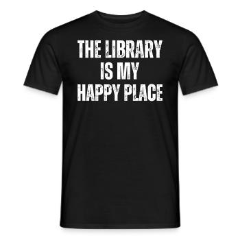 Bibliothèque livre amant lecture rat de bibliothèque - T-shirt homme - noir - Devant - AI Model Male 178 light (178cm)