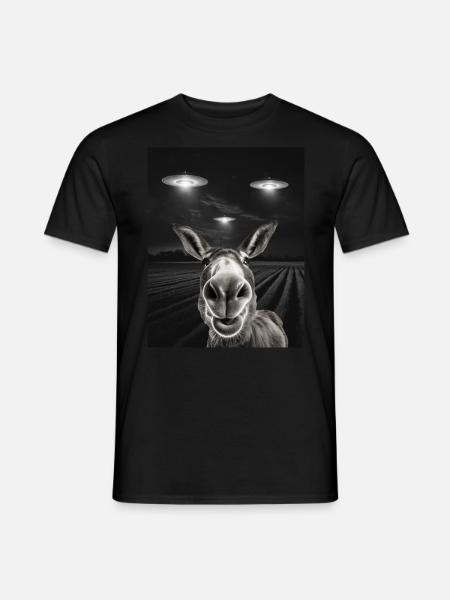 Grappige kont selfie voor UFO's Asses UFO - Heren T-shirt - zwart