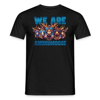 Nous sommes Anonymoose Cool Moose - T-shirt homme - noir - Devant - AI Model Male 178 light (178cm)