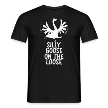 Die Dumme Gans Auf Freiem Fuß - Männer T-Shirt - Schwarz - Vorne - AI Model Male 178 light (178cm)