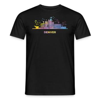 Denverites Skyline Denver - T-shirt homme - noir - Devant - AI Model Male 178 light (178cm)