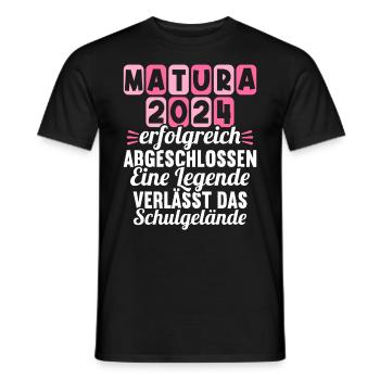 Matura Jeunes Filles Femmes et Hommes Matura 2024 - T-shirt homme - noir - Devant - AI Model Male 178 light (178cm)