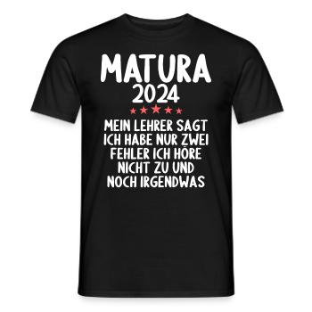Matura Jeunes Filles Femmes et Hommes Matura 2024 - T-shirt homme - noir - Devant - AI Model Male 178 light (178cm)