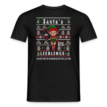 VILAIN NOËL PRÉFÉRÉ DU PÈRE NOËL - T-shirt homme - noir - Devant - AI Model Male 178 light (178cm)