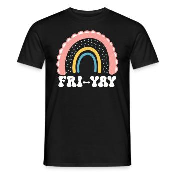 Fri Yay Enseignants Ambiance du week-end de l’école - T-shirt homme - noir - Devant - AI Model Male 178 light (178cm)