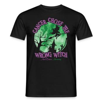 Krebs Hexe Grün Violett Anal Krebs - Männer T-Shirt - Schwarz - Vorne - AI Model Male 178 light (178cm)