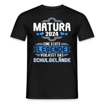 Matura Jeunes Filles Femmes et Hommes Matura 2024 - T-shirt homme - noir - Devant - AI Model Male 178 light (178cm)