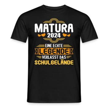 Matura Jeunes Filles Femmes et Hommes Matura 2024 - T-shirt homme - noir - Devant - AI Model Male 178 light (178cm)