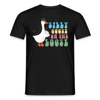 Die Dumme Gans Auf Freiem Fuß - Männer T-Shirt - Schwarz - Vorne - AI Model Male 178 light (178cm)