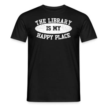 Library Book Lover Reading Bookworm - Men's T-Shirt - black - Front - AI Model Male 178 light (178cm)