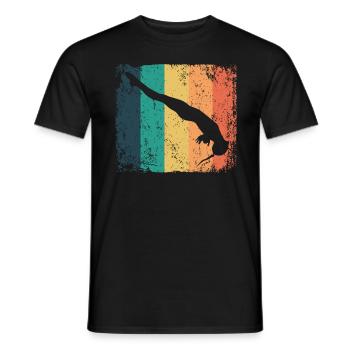 Synchronized Water Diver High Diver - Men's T-Shirt - black - Front - AI Model Male 178 light (178cm)