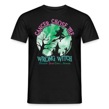Cancer Sorcière Cancer du sein métastatique - T-shirt homme - noir - Devant - AI Model Male 178 light (178cm)