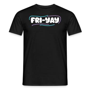 Fri Yay Enseignants Ambiance du week-end de l’école - T-shirt homme - noir - Devant - AI Model Male 178 light (178cm)