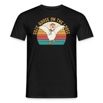 Die Dumme Gans Auf Freiem Fuß - Männer T-Shirt - Schwarz - Vorne - AI Model Male 178 light (178cm)