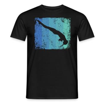 Plongeon, Saut artistique, Plongeon synchronisé - T-shirt homme - noir - Devant - AI Model Male 178 light (178cm)