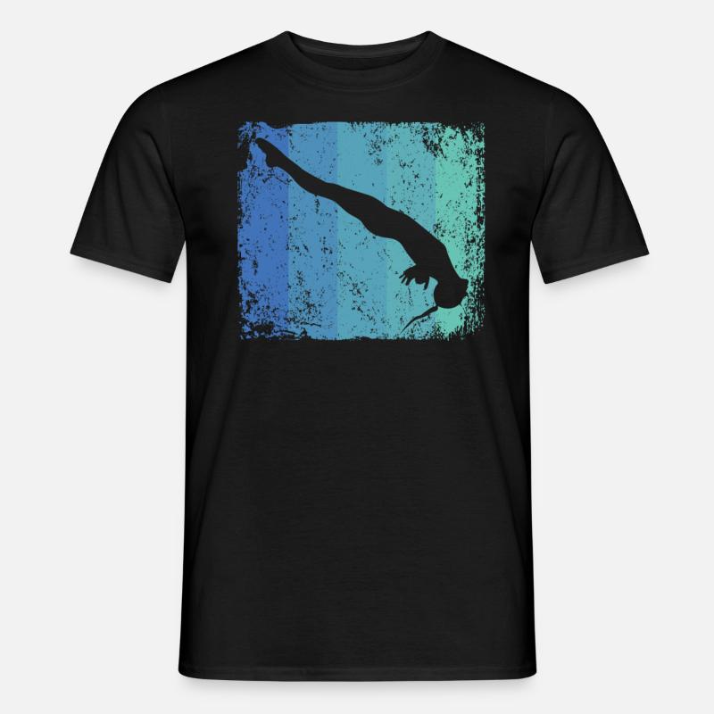 Turmspringen Kunstspringen Synchronspringen - Männer T-Shirt - Schwarz