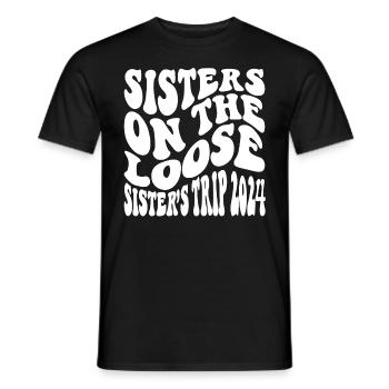 Sisters On The Loose Girls Reunion Trip - Men's T-Shirt - black - Front - AI Model Male 178 light (178cm)