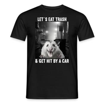 Lets eat Trash and get hit by a Car Opossum Possum - Männer T-Shirt - Schwarz - Vorne - AI Model Male 178 light (178cm)