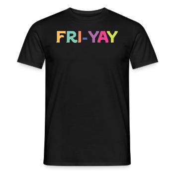 Fri Yay Enseignants Ambiance du week-end de l’école - T-shirt homme - noir - Devant - AI Model Male 178 light (178cm)