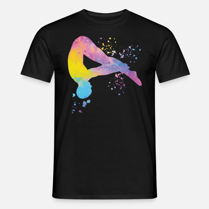 Turmspringen Synchronspringen Kunstspringen - Männer T-Shirt - Schwarz