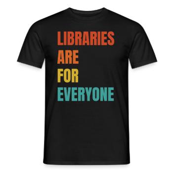 Bibliotheken Sind Für Alle Da Lesen - Männer T-Shirt - Schwarz - Vorne - AI Model Male 178 light (178cm)