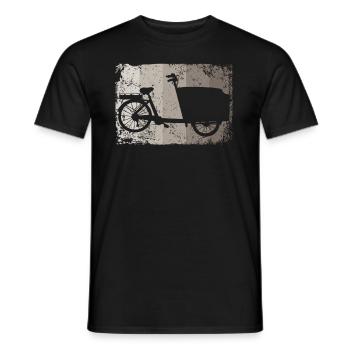 Lastenfahrrad Lastenrad Vélo Cargo Cargobike - T-shirt homme - noir - Devant - AI Model Male 178 light (178cm)