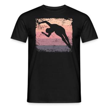 Synchronized Water Diver High Diver - Men's T-Shirt - black - Front - AI Model Male 178 light (178cm)