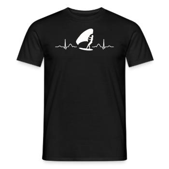 Flügel Surfer Wingsurfing Retro Folie Flügel - Männer T-Shirt - Schwarz - Vorne - AI Model Male 178 light (178cm)