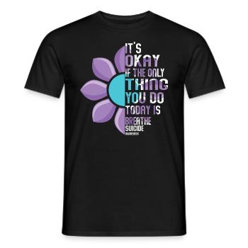 Sensibilisation à la prévention du suicide - T-shirt homme - noir - Devant - AI Model Male 178 light (178cm)