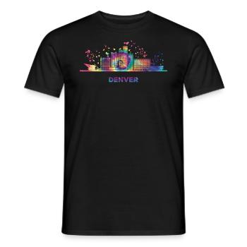 Denverites Skyline Denver - T-shirt homme - noir - Devant - AI Model Male 178 light (178cm)